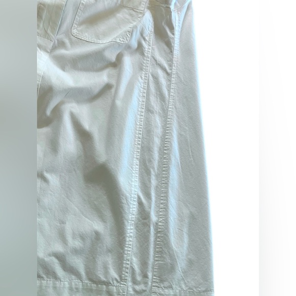 EUC J. CREW 100% Cotton White Button Front Short Sleeve Shift/Shirt Dress Size 6 - Picture 7 of 12